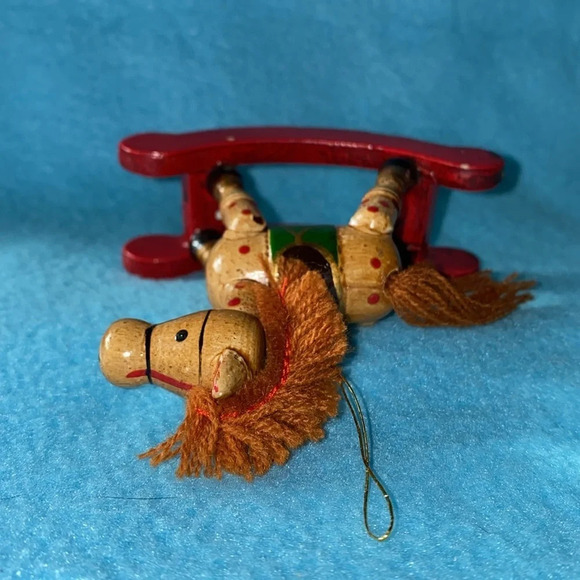VINTAGE ROCKING HORSE Ornament crafted of wood - Picture 6 of 8
